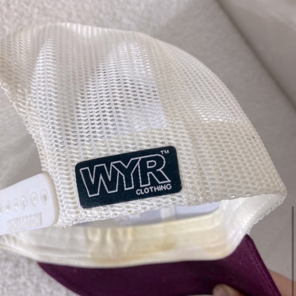 5/$25 WYR Richardson Burgundy White Mesh Back Snap Back Trucker Style Hat - Picture 8 of 11